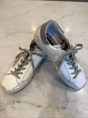 Golden Goose Superstar sneakers with crystal embellishments